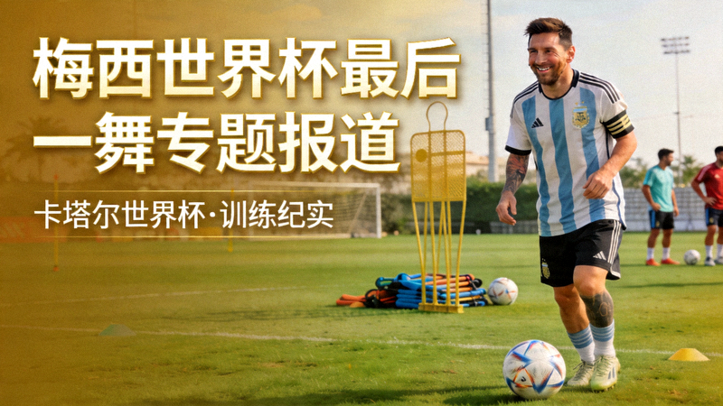 梅西世界杯最后一舞专题报道 - 梅西在训练中面带微笑